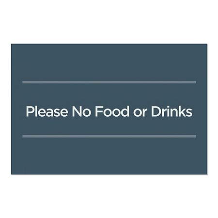 Cgsignlab | בבקשה אין אוכל או שתייה -חיל הים הבסיסי נצמד חלון | 30 x20